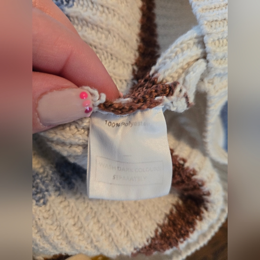 (3/$25) Oversized Striped Sweater | Crewneck Boho Size XXL - Picture 5 of 5